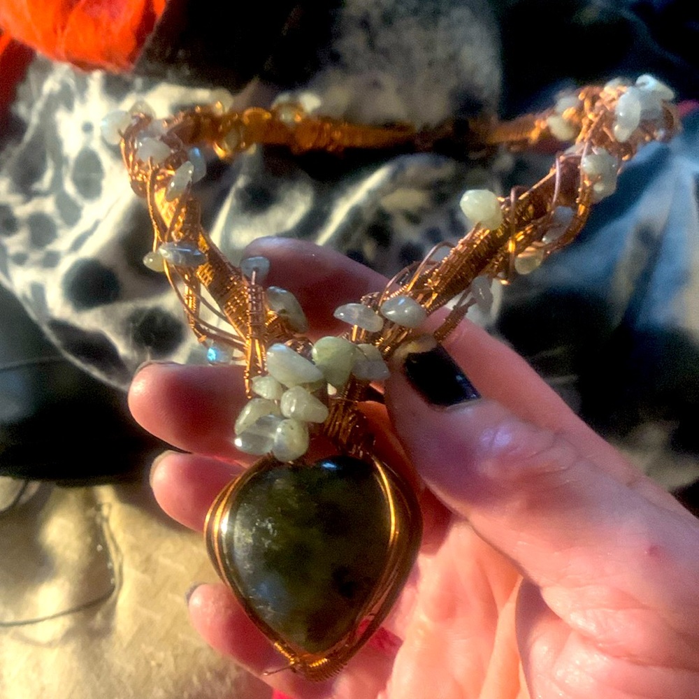 Wire woven necklace
